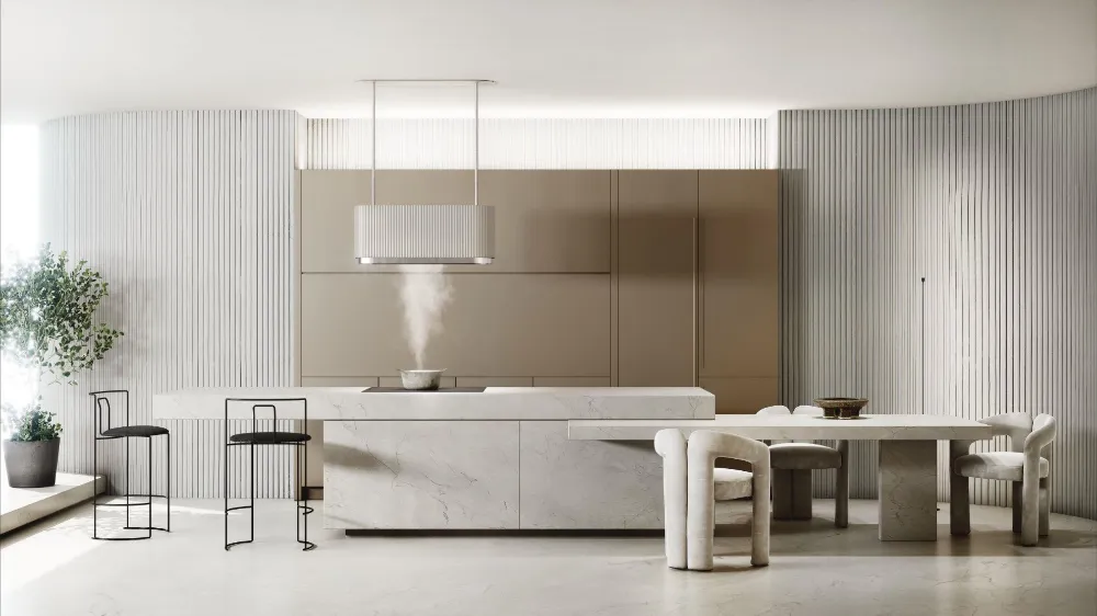 Obrázok Odsávač ostrovčekový MONO W Ecru CDW9001E