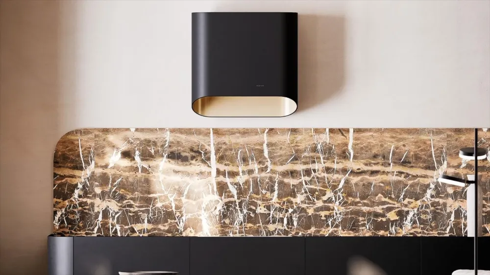 Obrázok ODSAVAČ KOMÍNOVÝ SIMPLE 60 BLACK GOLD CDP6002B/G