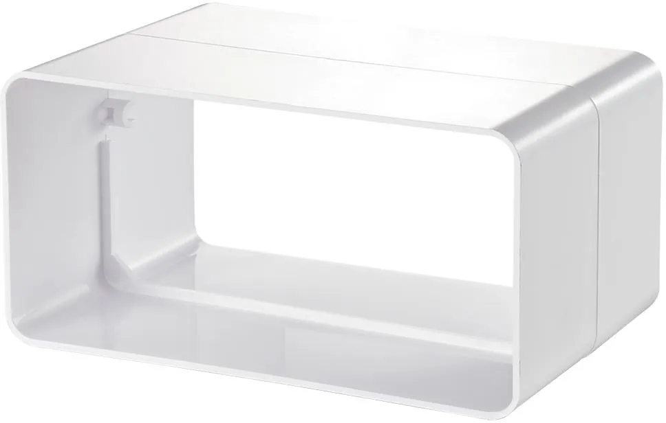 Obrázok Spojka, kanál plochý 220x90 mm, biely