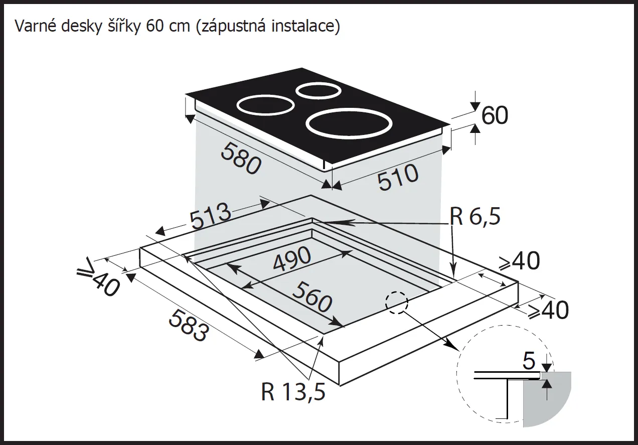 Obrázok DOSKA INDUKČNÁ BPI3641SB