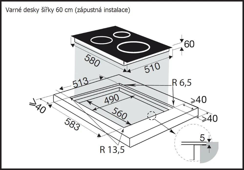 Obrázok DOSKA INDUKČNÁ BPI3641SB