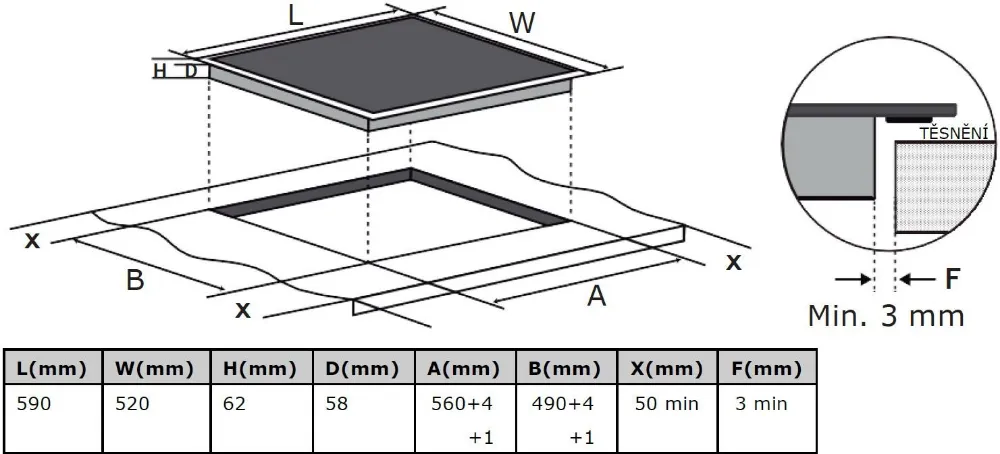 Obrázok DOSKA INDUKČNÁ BPI264DB