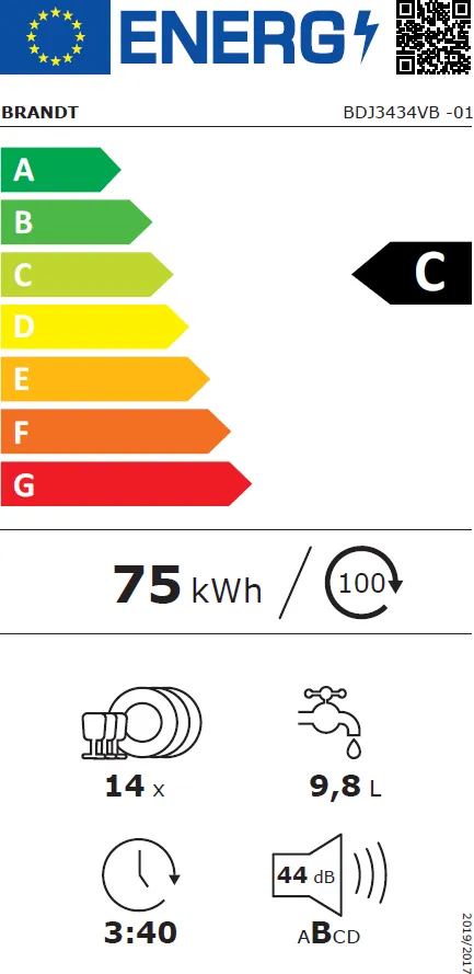 Obrázok UMÝVAČKA VSTAVANÁ BDJ3434VB