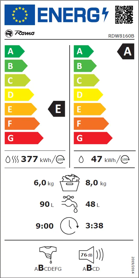 Obrázok PRÁČKA SO SUŠIČKOU RDW8160B