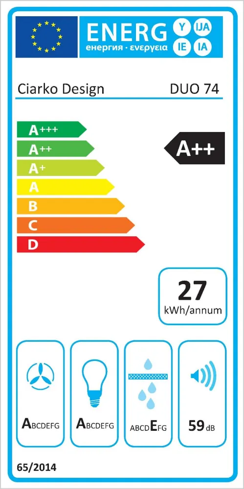 Obrázok Odsávač vstavaný do skrinky Duo 74 White (CDZ7405B)