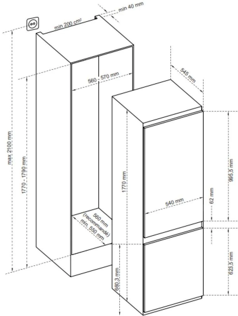 Obrázok CHLADNIČKA BIC7756EN