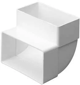 Obrázok Zvislé koleno, plochý kanál 220x90 mm, 90°, biele