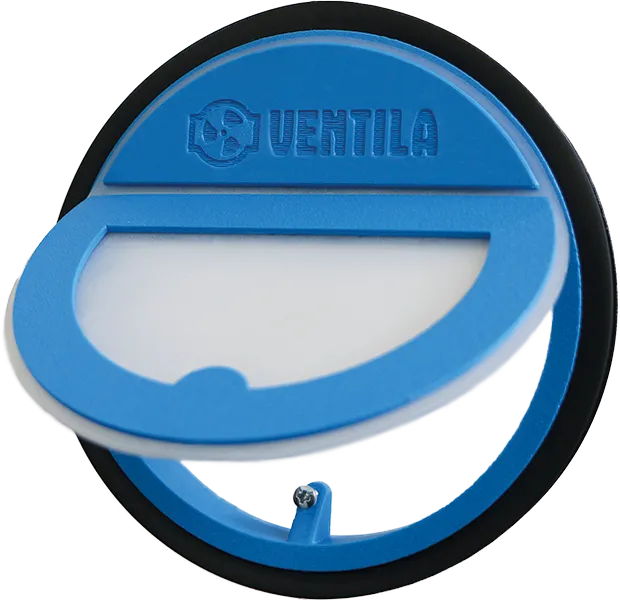 Obrázok Kruhová vodorovná pachutesná klapka s magnetom 150 mm pre odsávače