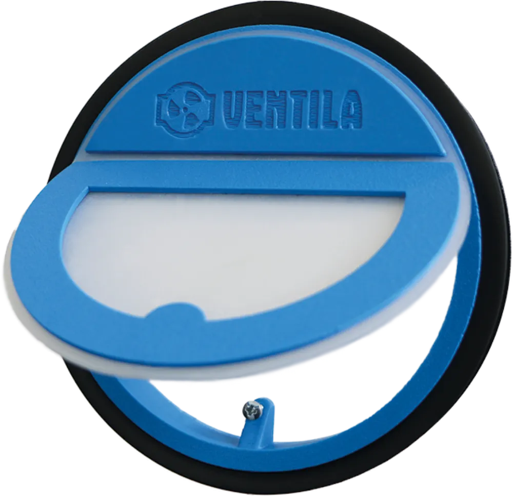 Kruhová vodorovná pachutesná klapka s magnetom 150 mm pre odsávače