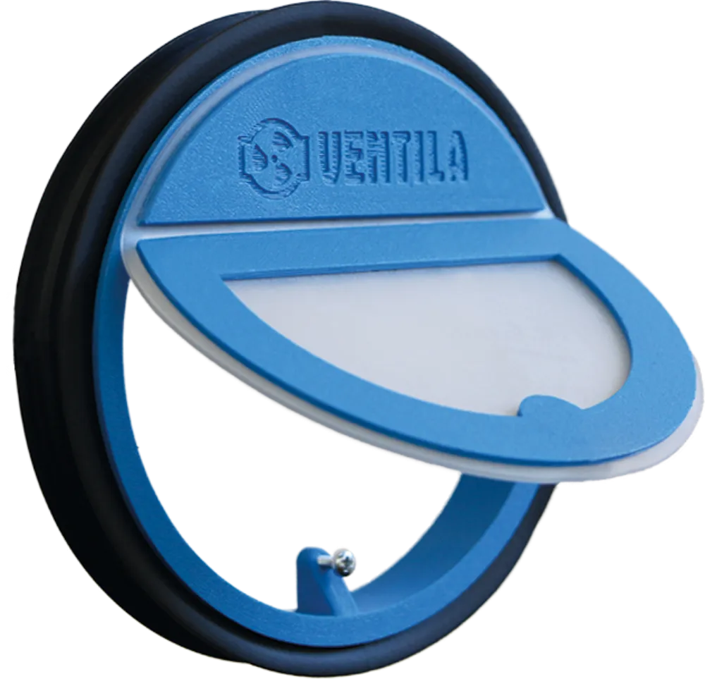 Obrázok Kruhová vodorovná pachutesná klapka s magnetom 150 mm pre odsávače