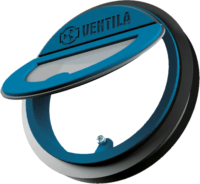 Obrázok Kruhová vodorovná pachutesná klapka s magnetom 150 mm pre odsávače