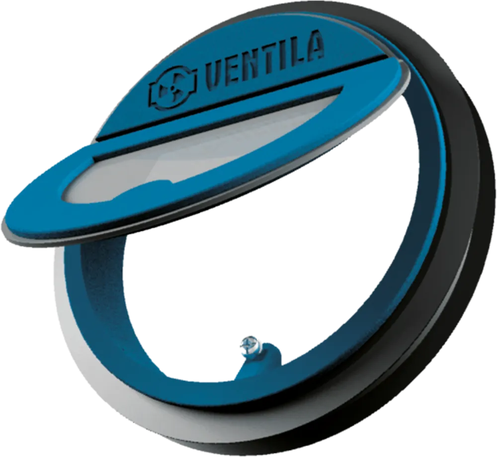 Obrázok Kruhová vodorovná pachutesná klapka s magnetom 150 mm pre odsávače