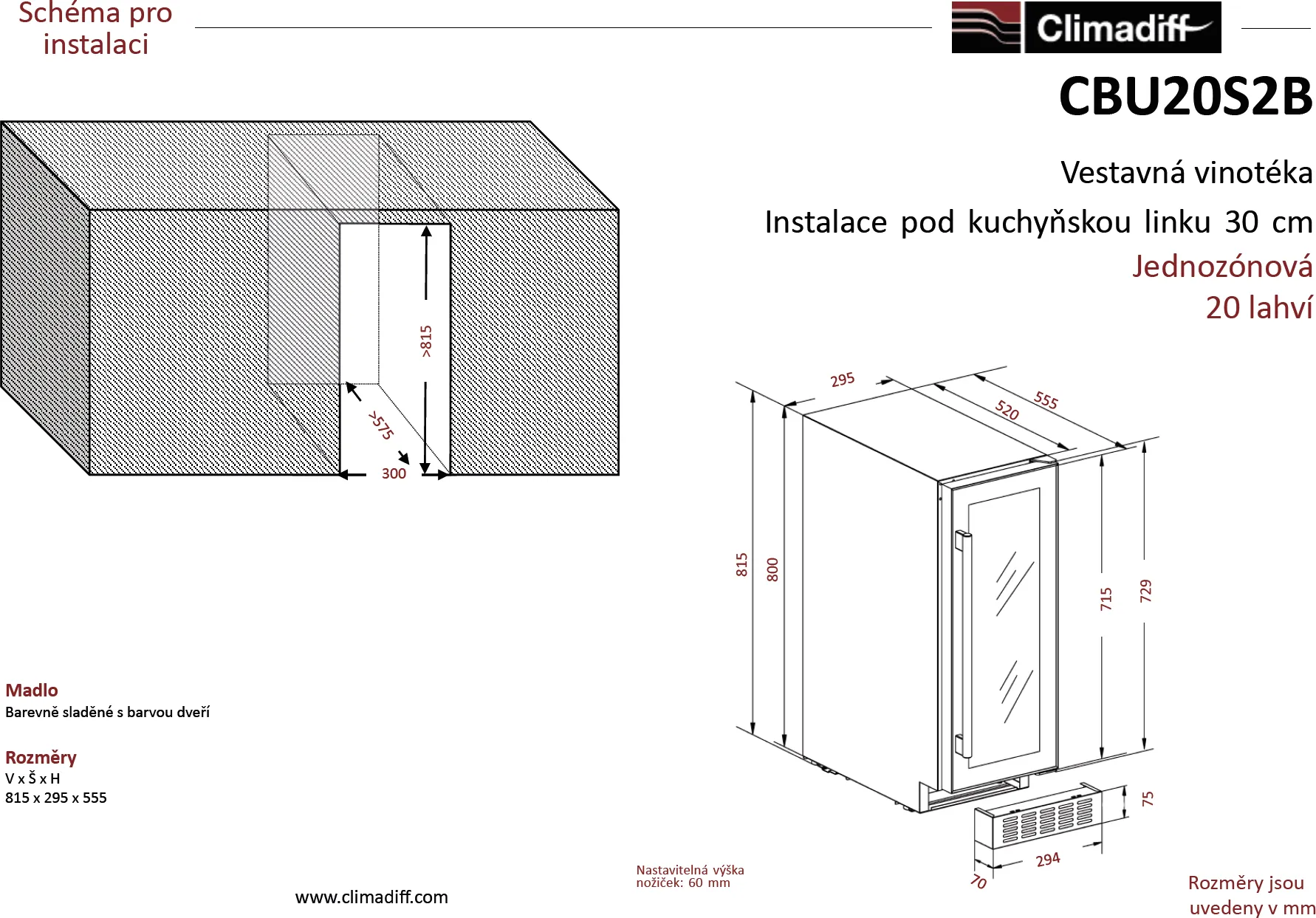 Obrázok VINOTÉKA CBU20S2B
