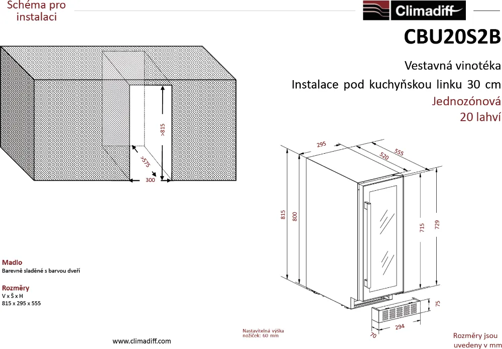 Obrázok VINOTÉKA CBU20S2B