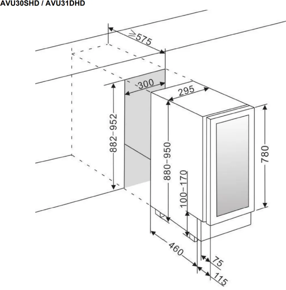 Obrázok Vinotéka AVU30SHD