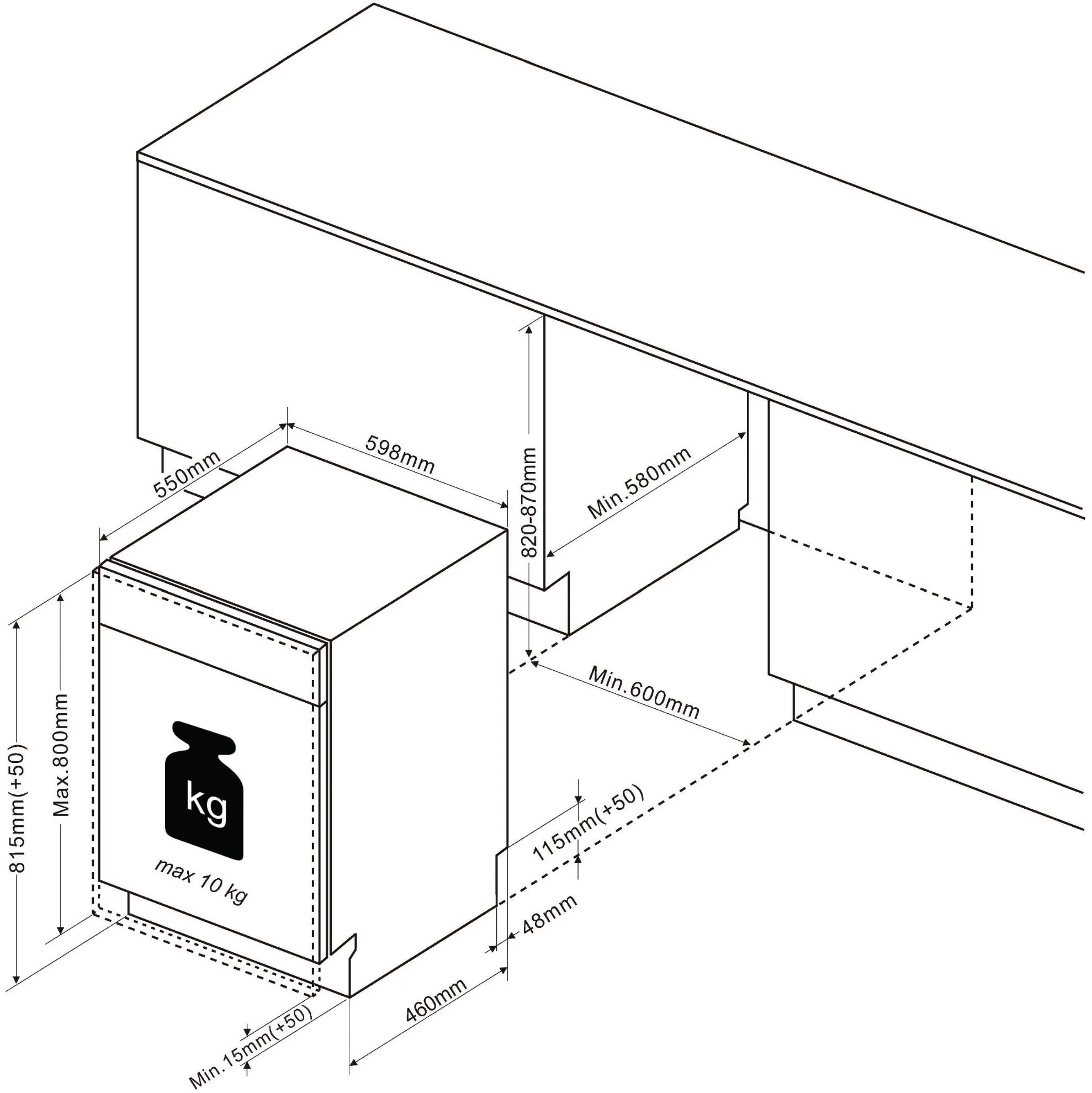 Obrázok UMÝVAČKA VSTAVANÁ DBJ434DQA