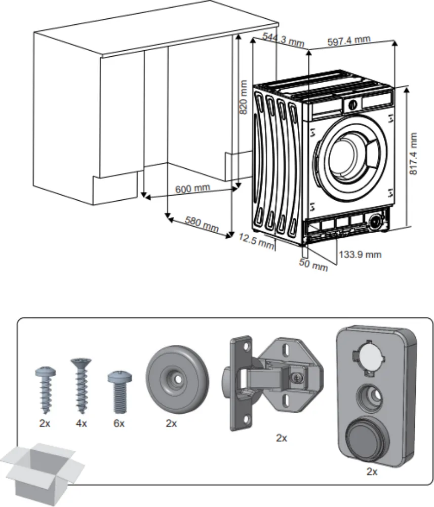 Obrázok PRÁČKA VSTAVANÁ KWF2481BI