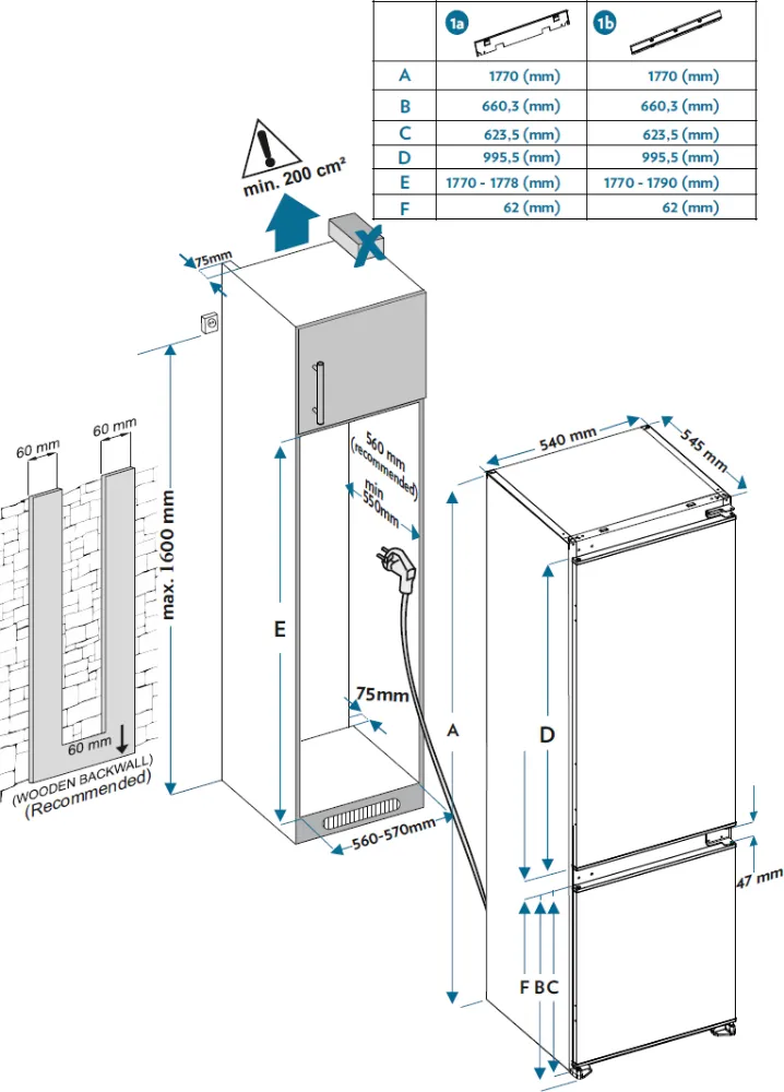Obrázok CHLADNIČKA VSTAVANÁ KCN2256J