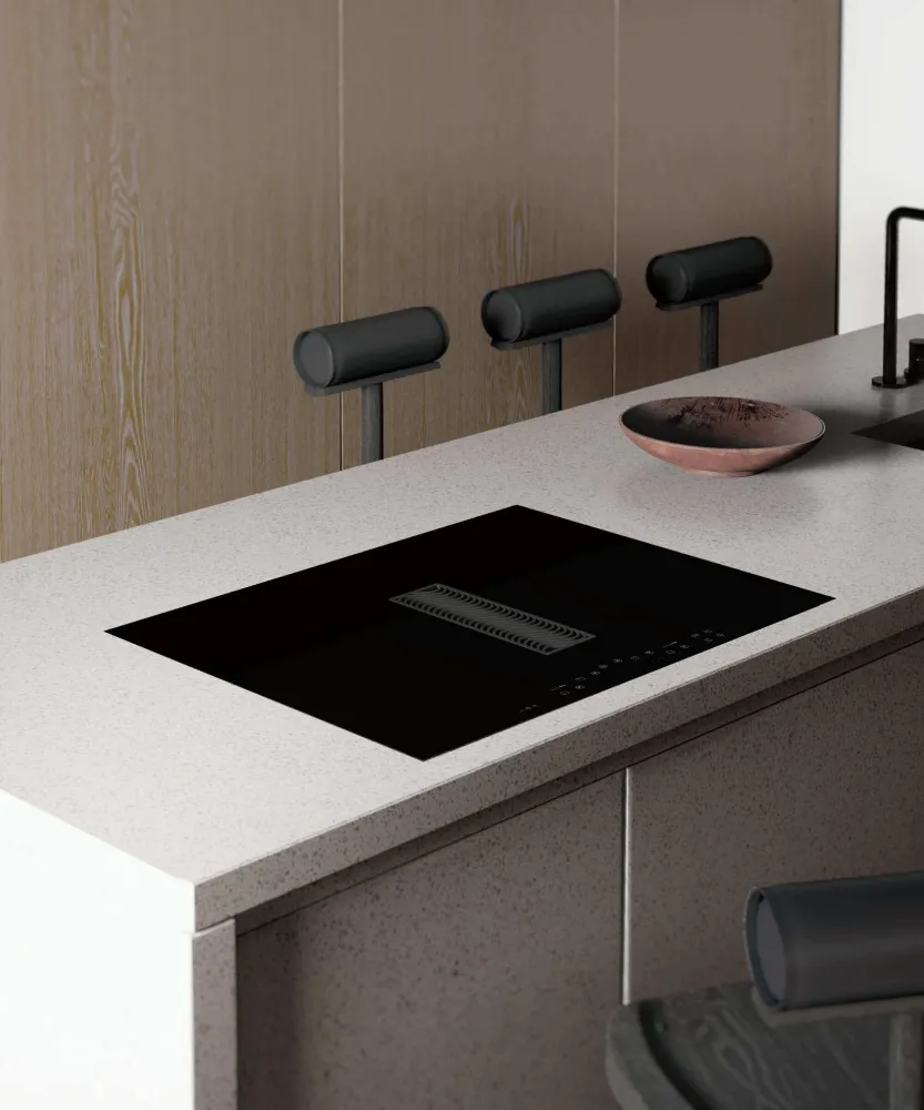 Obrázok INDUKČNÁ DOSKA S INTEGROVANÝM ODSÁVAČOM WIZARD SLIM 72 CDB7201C