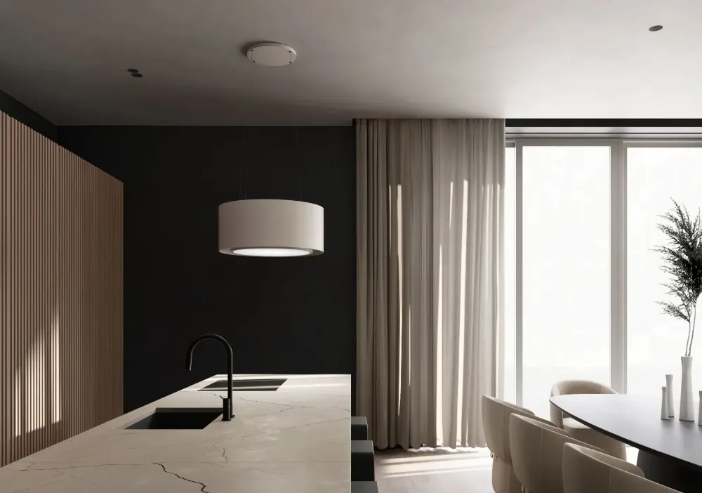 Obrázok OSTROVČEKOVÝ ODSÁVAČ PIU LIGHT 80 BLACK CDW8002C