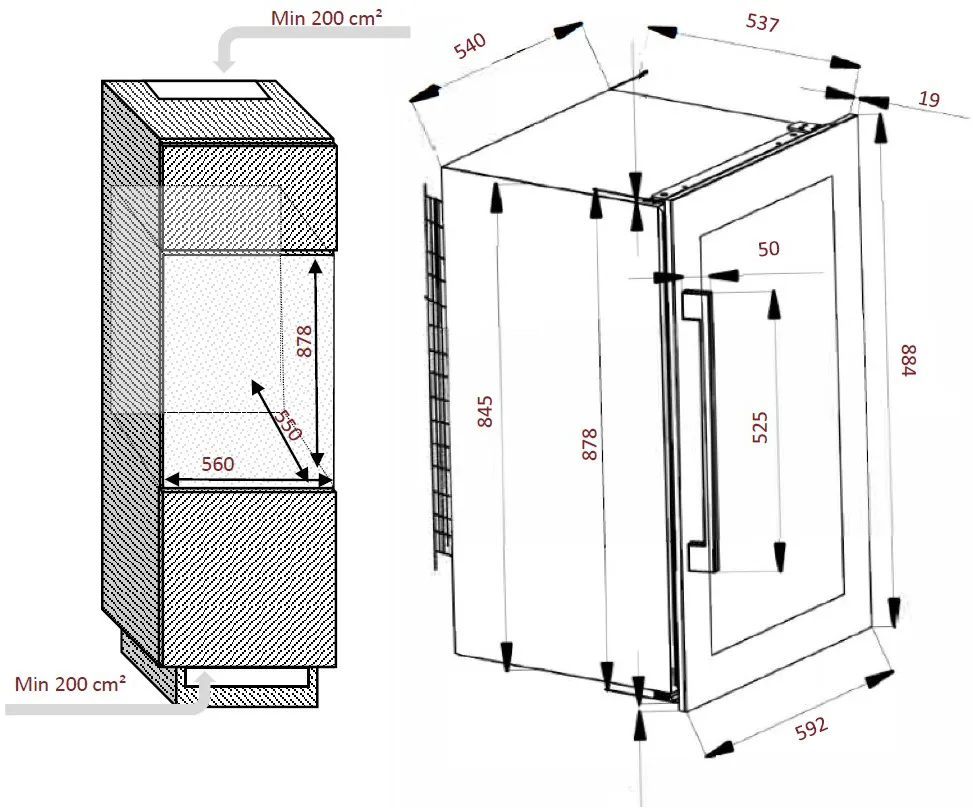 Obrázok VINOTÉKA AVI88G2