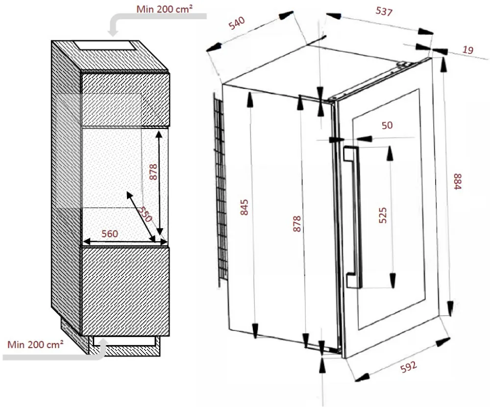 Obrázok VINOTÉKA AVI88G2
