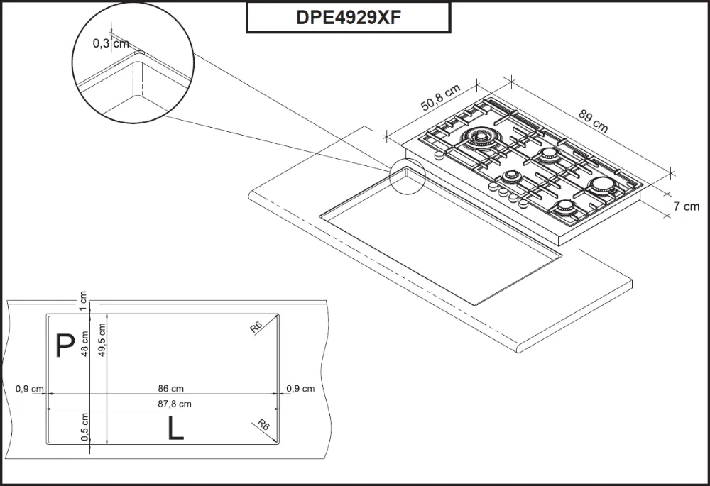 Obrázok DOSKA PLYNOVÁ DPE4929XF