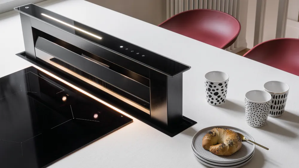 Obrázok Odsávač výsuvný z pracovnej dosky MOONDRAFT 90 Black CDB9001CC