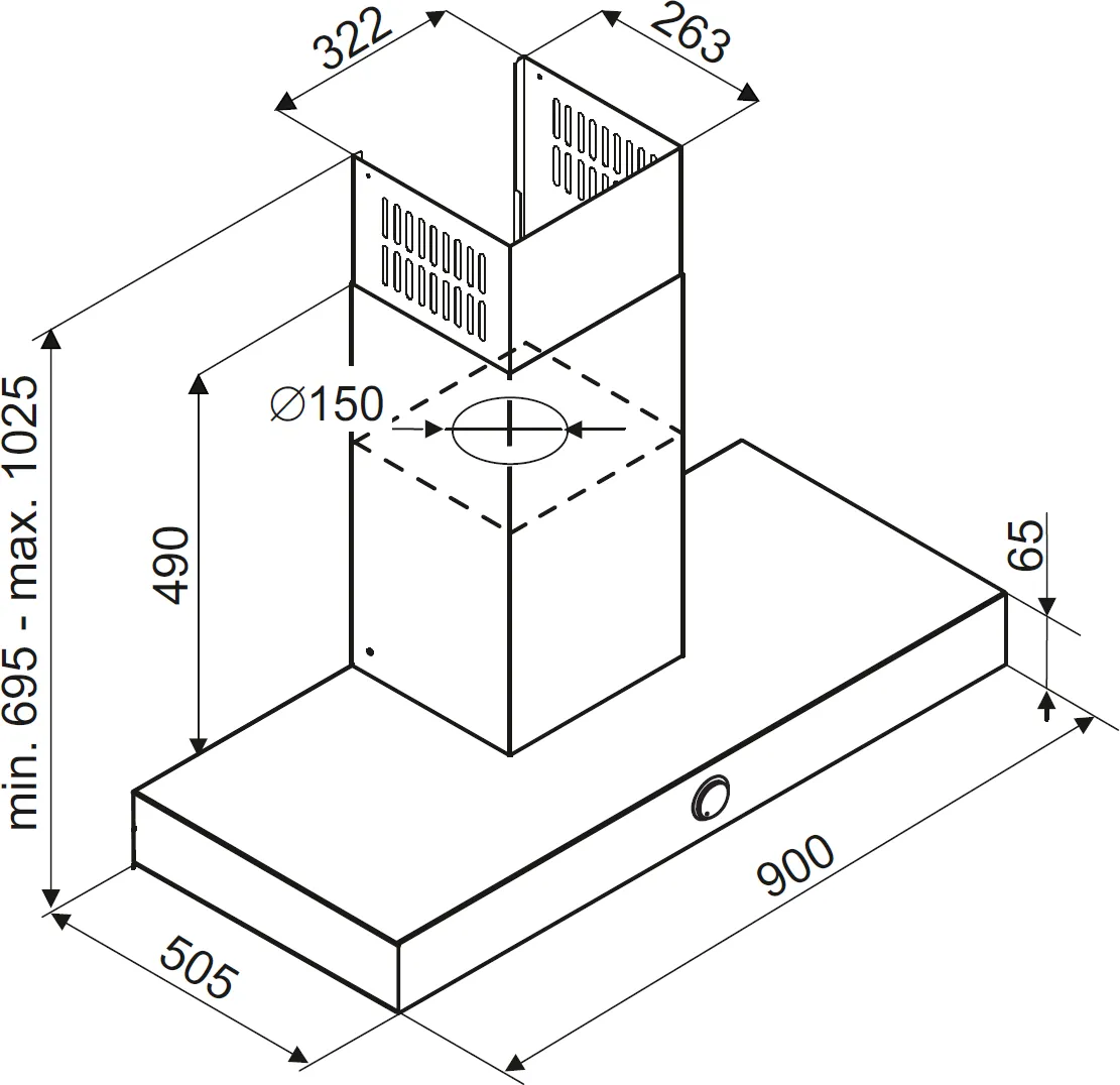 Obrázok ODSÁVAČ KOMÍNOVÝ DHB4934B