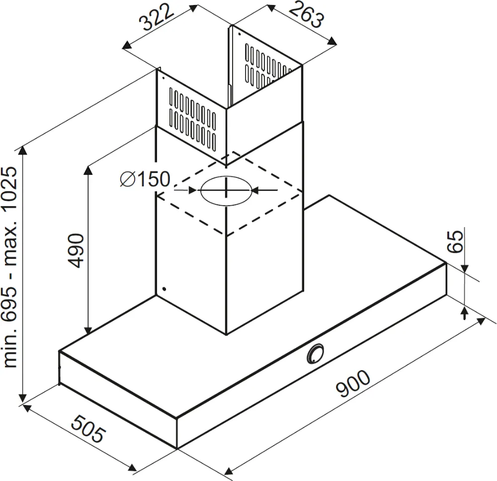 Obrázok ODSÁVAČ KOMÍNOVÝ DHB4934W