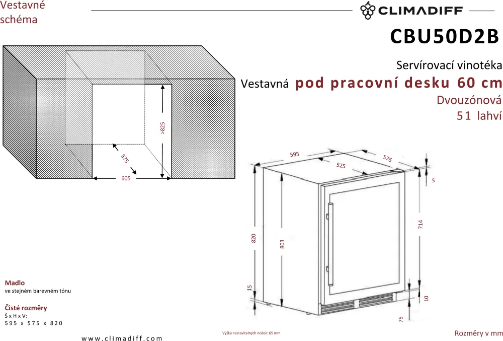 Obrázok VINOTÉKA CBU50D2B
