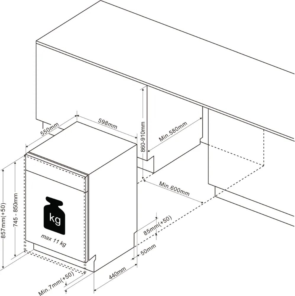 Obrázok UMÝVAČKA VSTAVANÁ DCJ632DQB