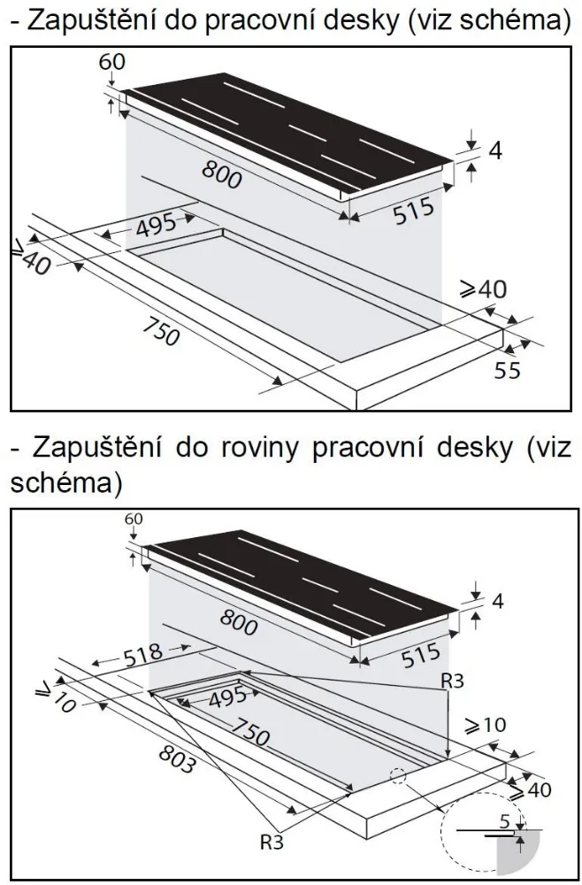 Obrázok DOSKA INDUKČNÁ DPH4840B (set s odsávačom)