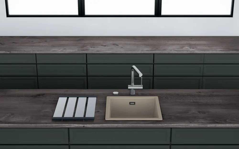 Obrázok Dřez KIRUNA N-100 AllBlack Night Spodní uložení