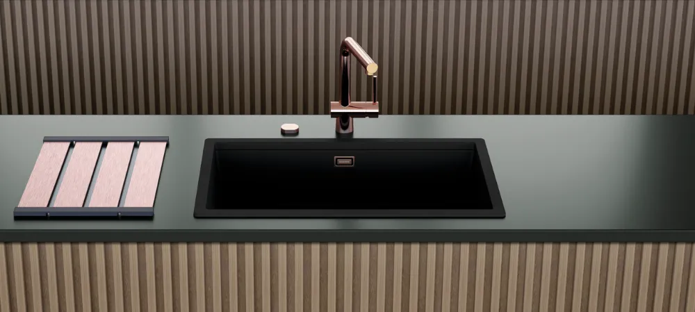 Obrázok Dřez KIRUNA N-100XL AllBlack Night Spodní uložení