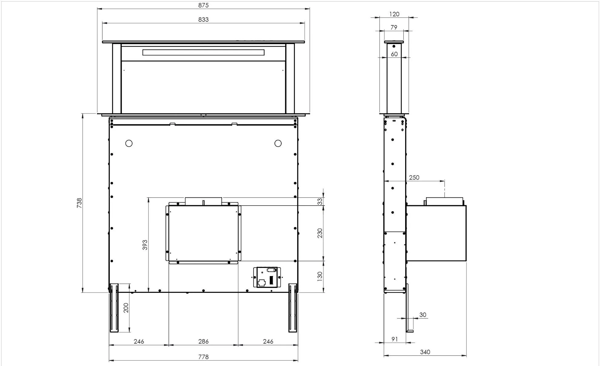 Obrázok ODSÁVAČ VÝSUVNÝ Z PRACOVNEJ DOSKY DHD7961B
