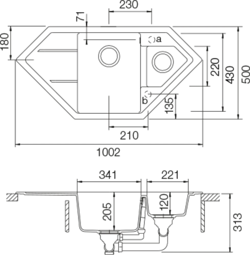 Obrázok Dřez Signus C-150 Puro (horní uložení)