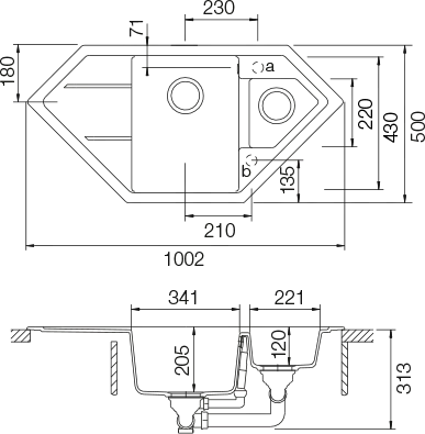 Obrázok Dřez Signus C-150 Puro (spodní uložení)