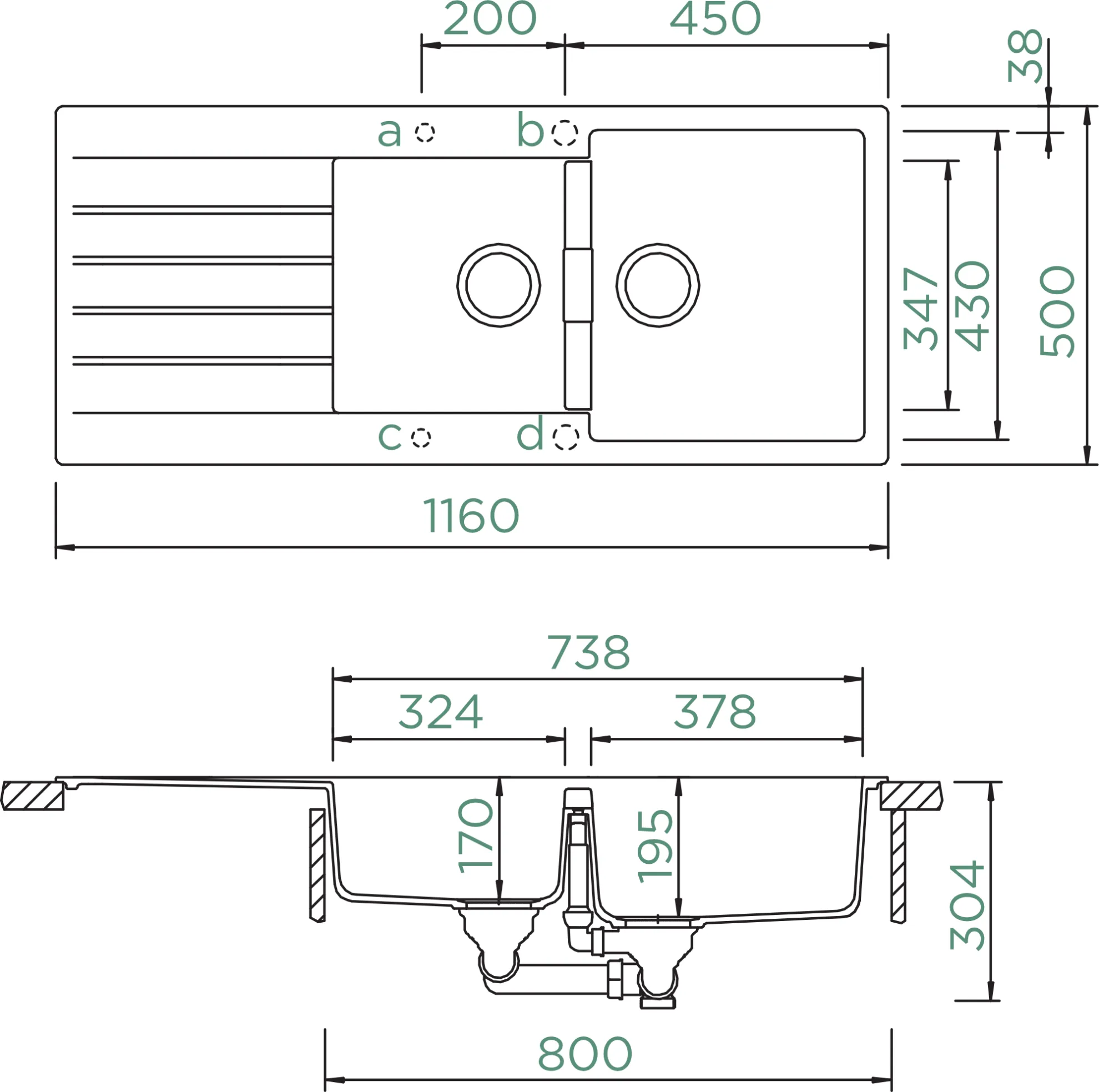 Obrázok Dřez Signus D-200 Puro Horní uložení
