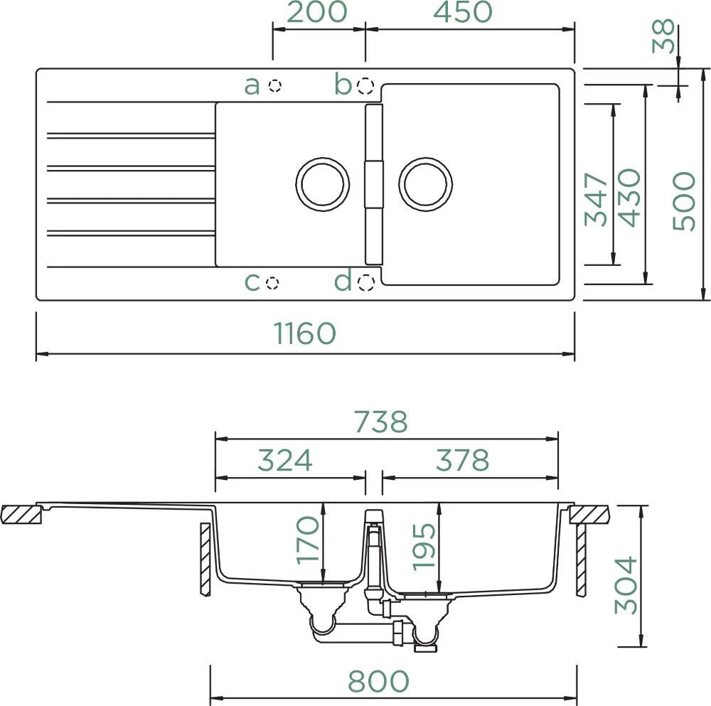 Obrázok Dřez Signus D-200 Puro Horní uložení