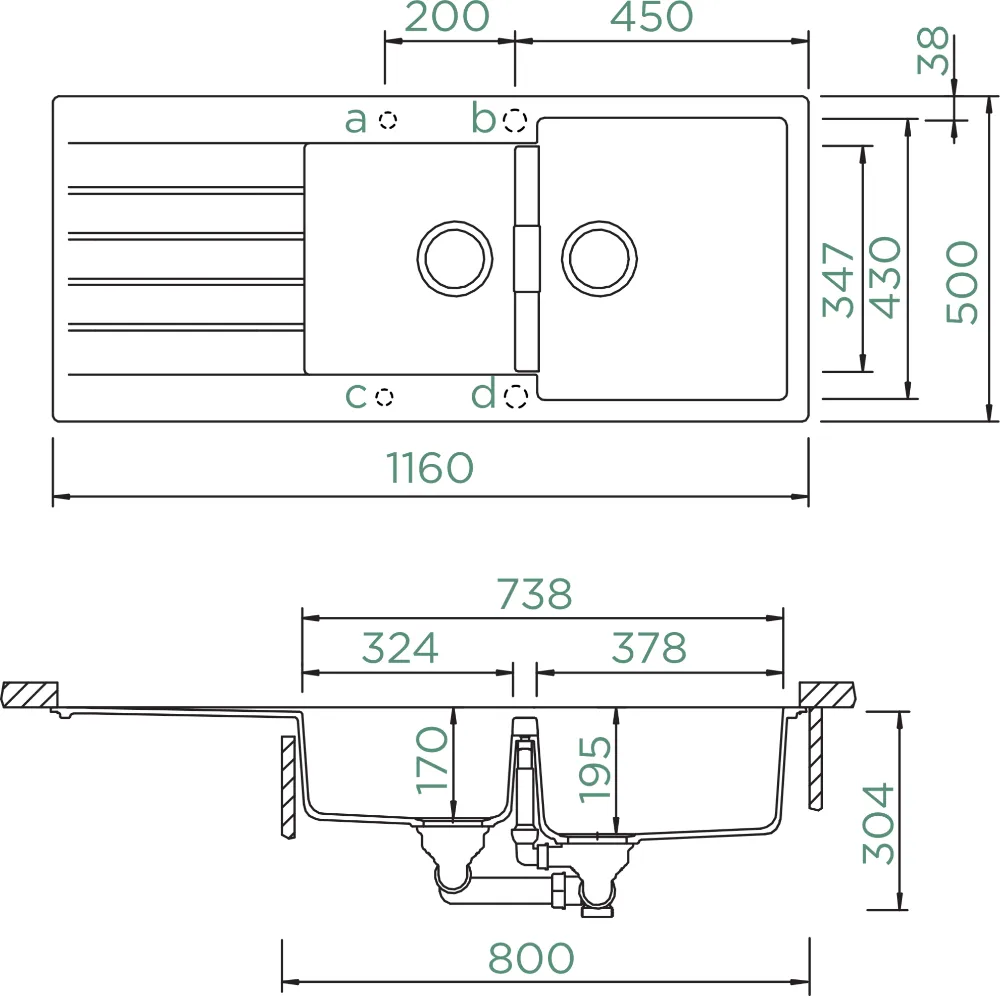 Obrázok Dřez Signus D-200 Puro Spodní uložení