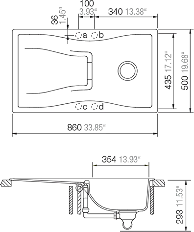Obrázok Dřez Waterfall D-100 Berry horní uložení