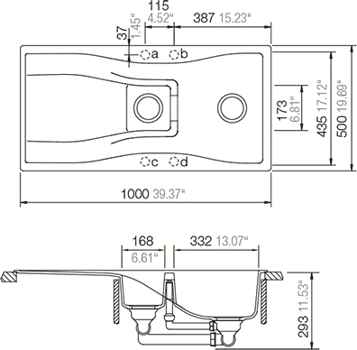 Obrázok Dřez Waterfall D-150 Berry horní uložení