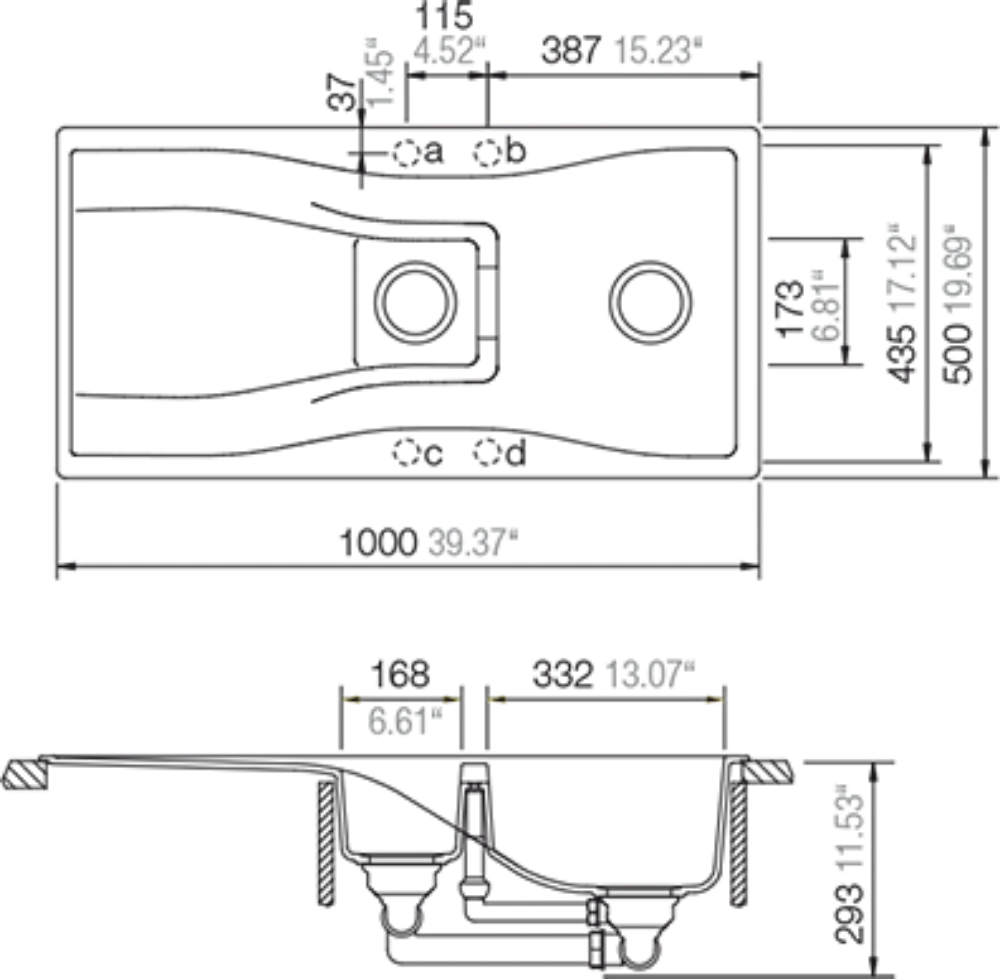 Obrázok Dřez Waterfall D-150 Berry horní uložení