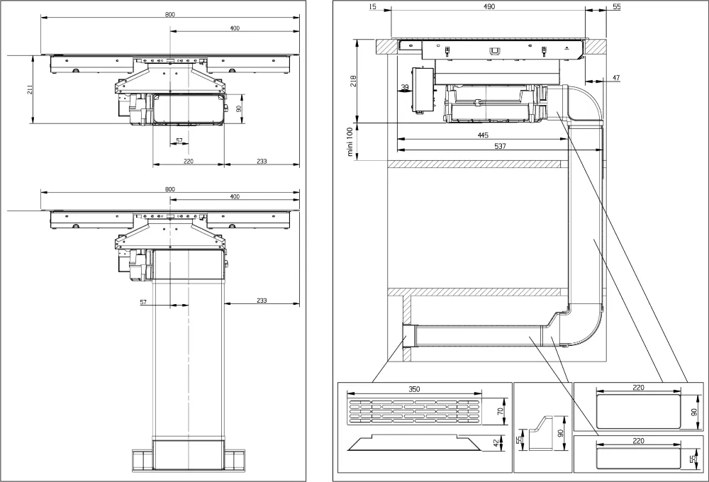 Obrázok DOSKA INDUKČNÁ DPH4840B (set s odsávačom)