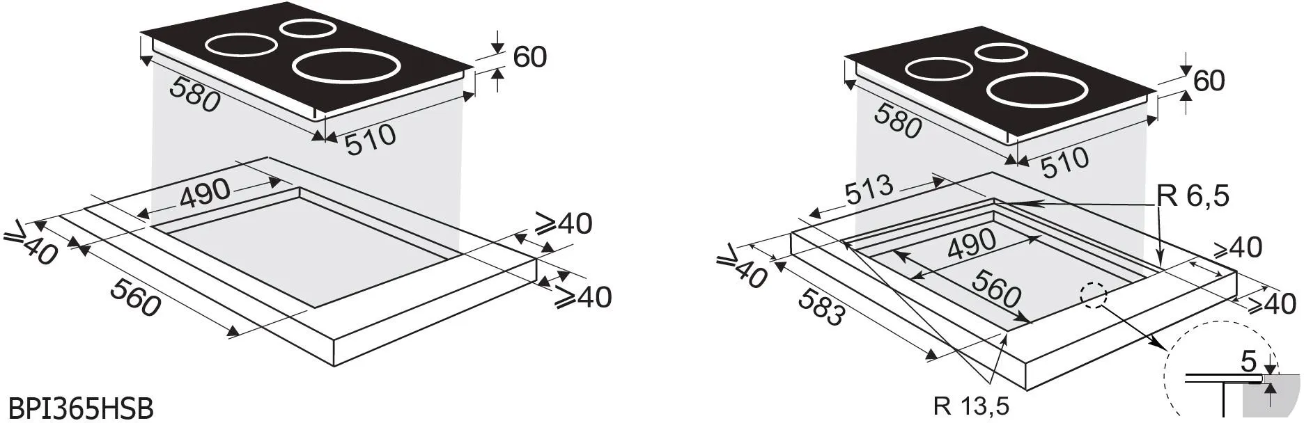 Obrázok DESKA INDUKČNÍ BPI365HSB