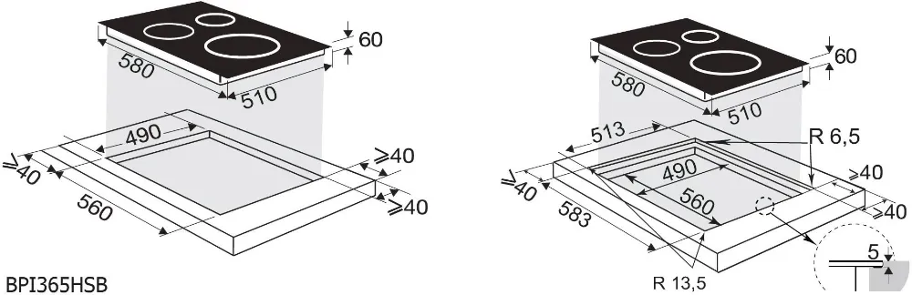 Obrázok DESKA INDUKČNÍ BPI365HSB