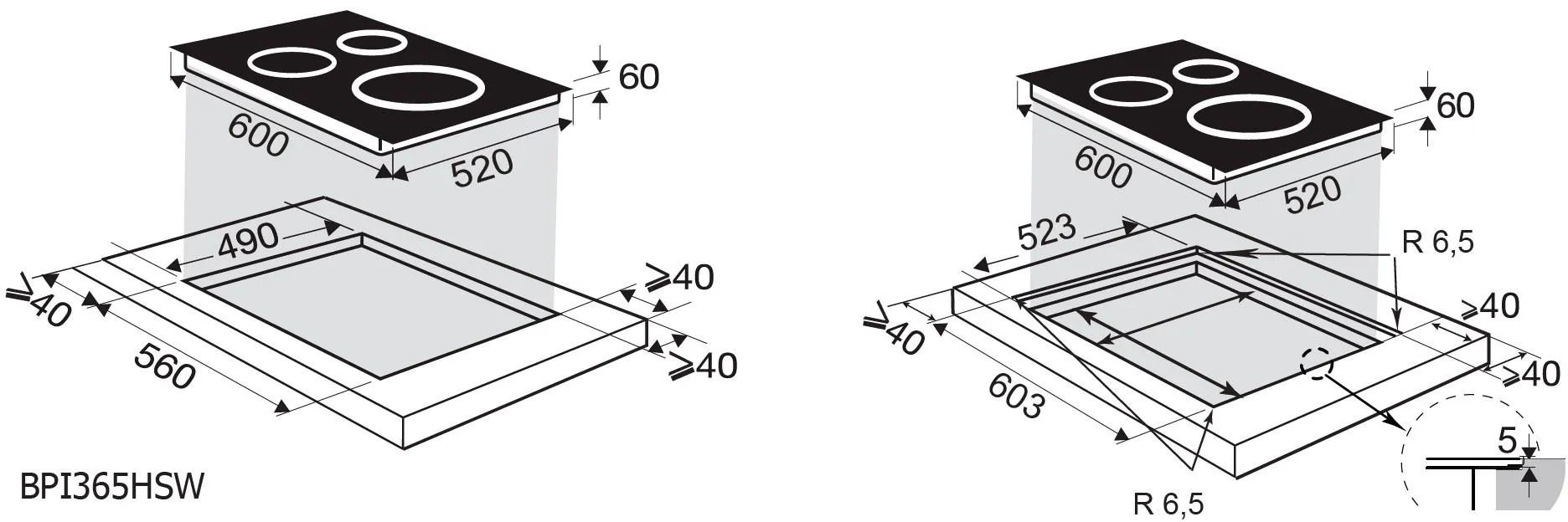 Obrázok DESKA INDUKČNÍ BPI365HSW