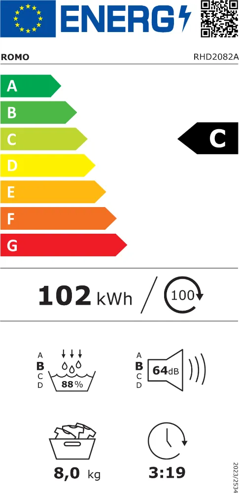 Obrázok SUŠIČKA S TEPELNÝM ČERPADLOM RHD2082A