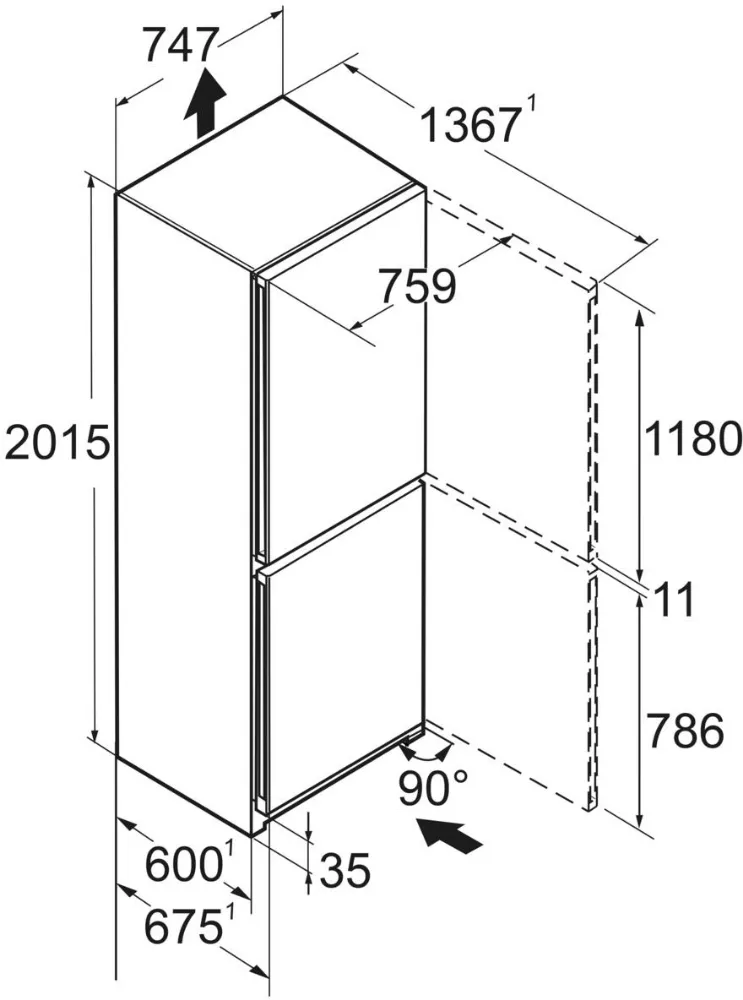 Obrázok CHLADNIČKA KOMBINOVANÁ CBNbsc 778i